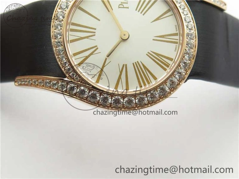 Limelight Gala G0A45361 32mm RG ZF 1:1 Best Edition Silver Dial on Black Fabric Strap Siwss Quartz