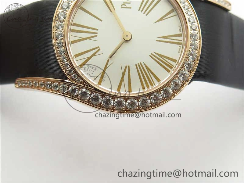 Limelight Gala G0A45361 32mm RG ZF 1:1 Best Edition Silver Dial on Black Fabric Strap Siwss Quartz