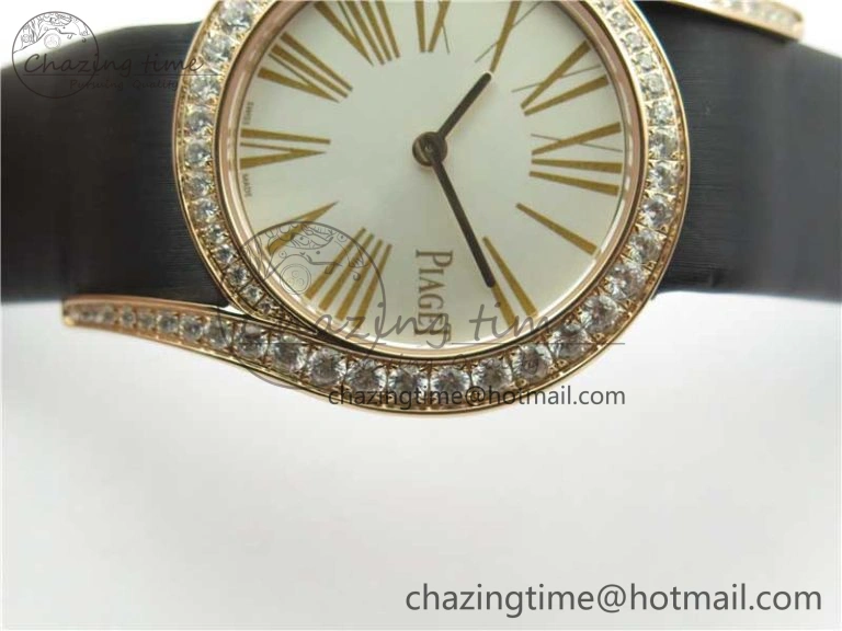 Limelight Gala G0A45361 32mm RG ZF 1:1 Best Edition Silver Dial on Black Fabric Strap Siwss Quartz
