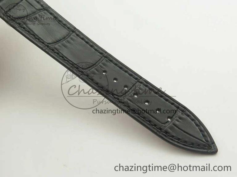 Long Island Color Dream SS Diamonds Bezel GF 1:1 Best Edition on Black Leather Strap Swiss Quartz