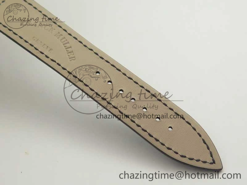 Long Island Color Dream SS Diamonds Bezel GF 1:1 Best Edition on Black Leather Strap Swiss Quartz