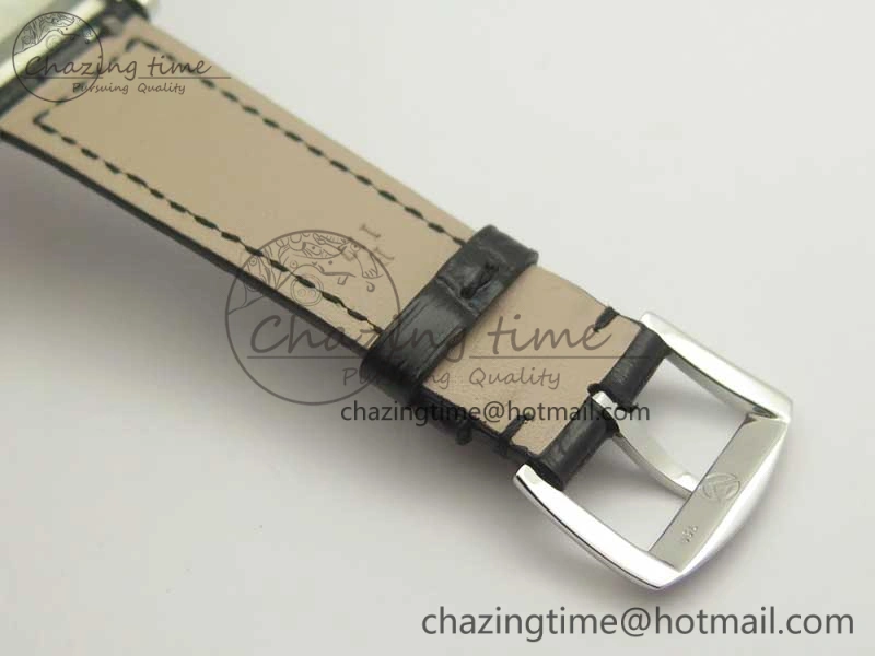 Long Island Color Dream SS Diamonds Bezel GF 1:1 Best Edition on Black Leather Strap Swiss Quartz