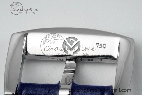 Long Island Ladies SS Diamonds Bezel APSF 1:1 Best Edition Pink MOP Dial on Blue Leather Strap Jap Quartz