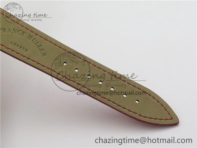 Long Island Ladies SS Diamonds Bezel ZF 1:1 Mother of Pearl Dial on Red Leather Strap Swiss Ronda Quartz