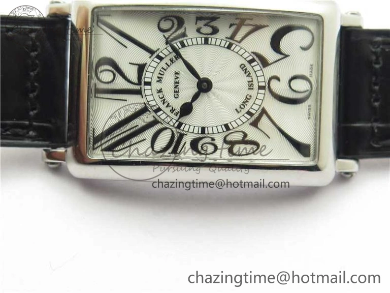 Long Island Ladies SS ZF 1:1 Best Edition on Black Leather Strap Ronda Quartz