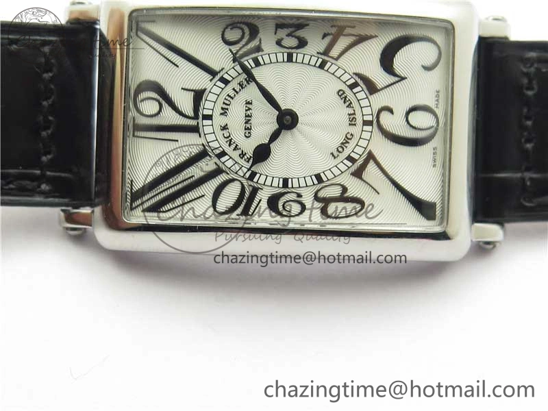 Long Island Ladies SS ZF 1:1 Best Edition on Black Leather Strap Ronda Quartz