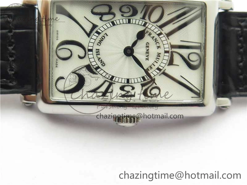 Long Island Ladies SS ZF 1:1 Best Edition on Black Leather Strap Ronda Quartz