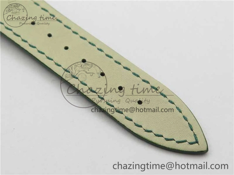Long Island Ladies SS ZF 1:1 Best Edition on Green Leather Strap Ronda Quartz