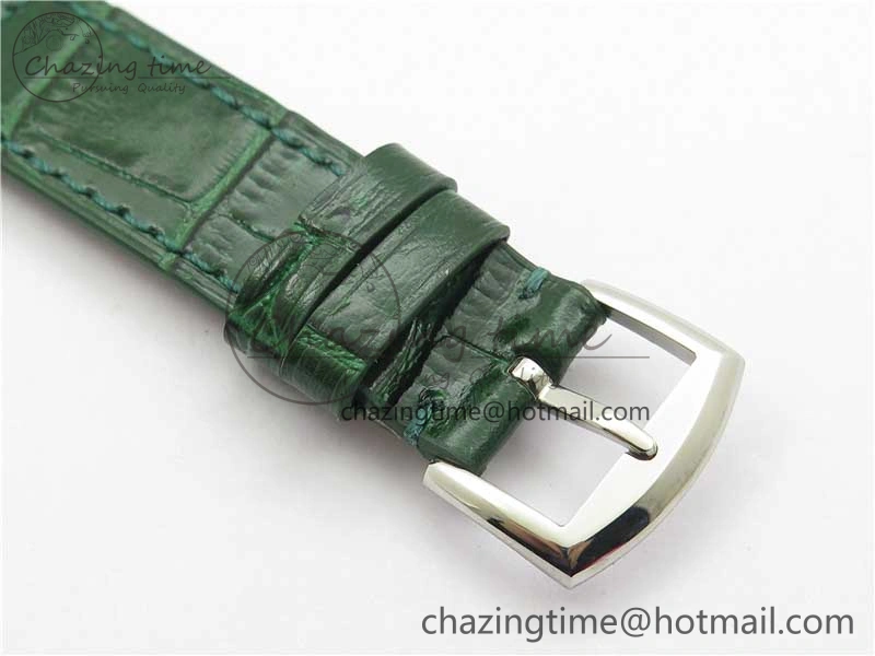 Long Island Ladies SS ZF 1:1 Best Edition on Green Leather Strap Ronda Quartz