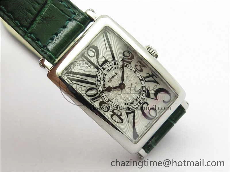 Long Island Ladies SS ZF 1:1 Best Edition on Green Leather Strap Ronda Quartz