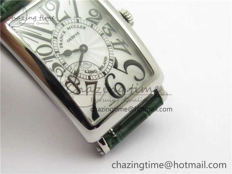 Long Island Ladies SS ZF 1:1 Best Edition on Green Leather Strap Ronda Quartz
