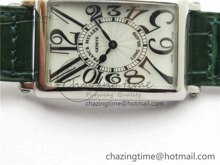 Long Island Ladies SS ZF 1:1 Best Edition on Green Leather Strap Ronda Quartz