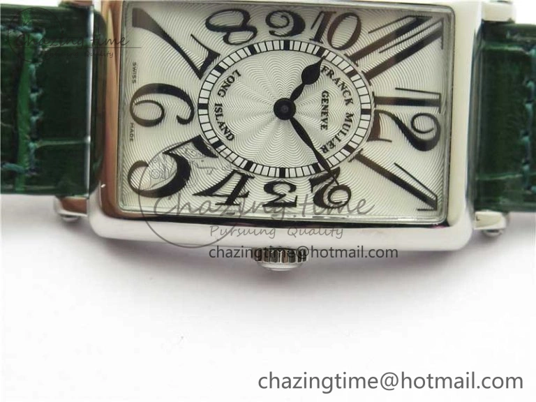 Long Island Ladies SS ZF 1:1 Best Edition on Green Leather Strap Ronda Quartz