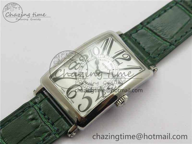 Long Island Ladies SS ZF 1:1 Best Edition on Green Leather Strap Ronda Quartz