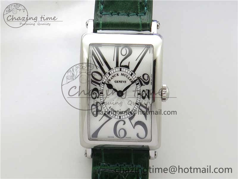 Long Island Ladies SS ZF 1:1 Best Edition on Green Leather Strap Ronda Quartz