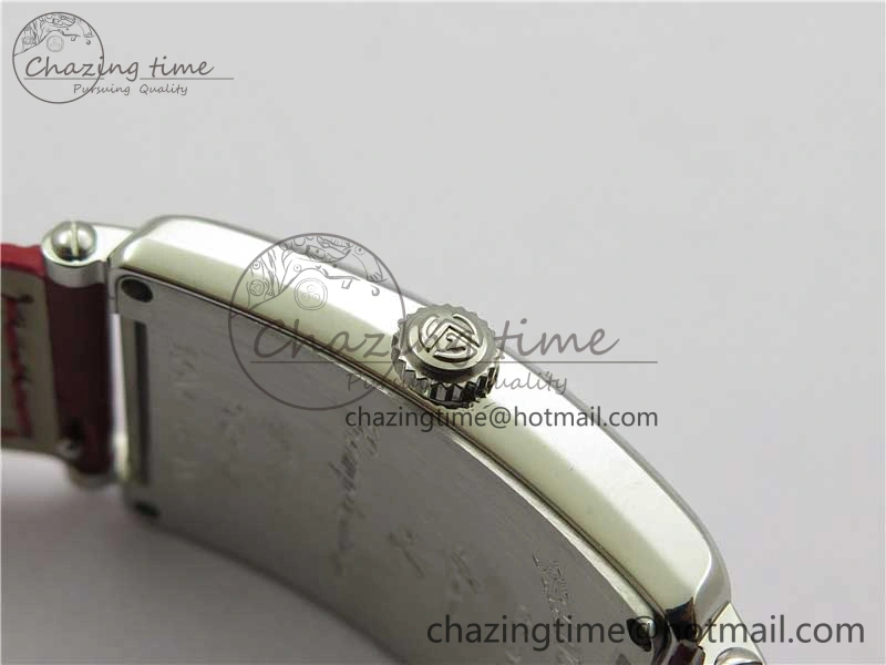 Long Island Ladies SS ZF 1:1 Best Edition on Red Leather Strap Ronda Quartz