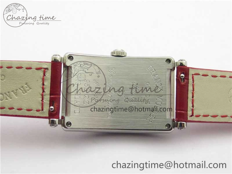 Long Island Ladies SS ZF 1:1 Best Edition on Red Leather Strap Ronda Quartz