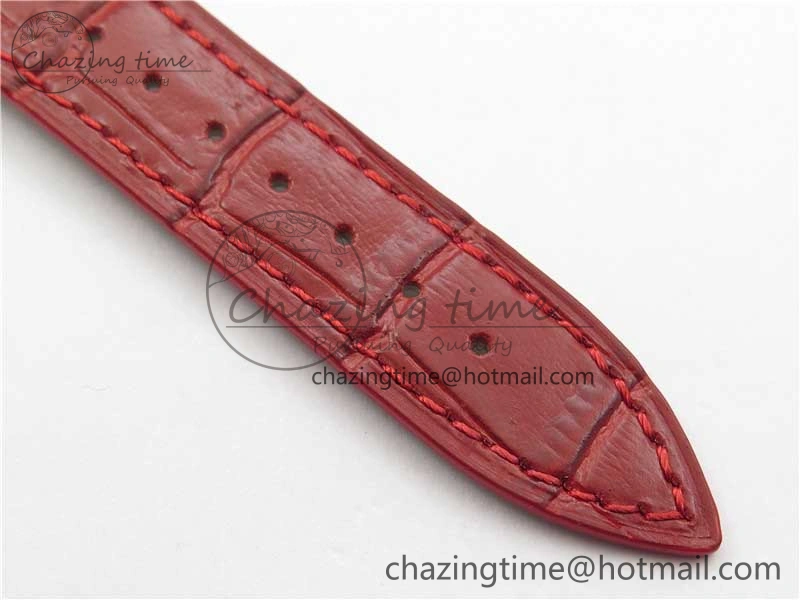 Long Island Ladies SS ZF 1:1 Best Edition on Red Leather Strap Ronda Quartz