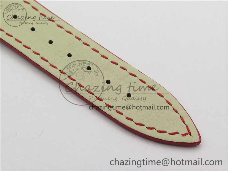 Long Island Ladies SS ZF 1:1 Best Edition on Red Leather Strap Ronda Quartz