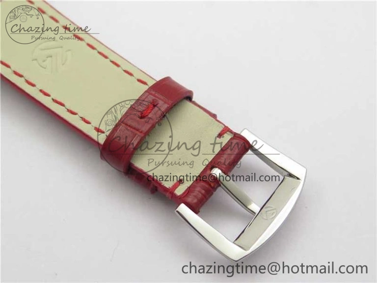Long Island Ladies SS ZF 1:1 Best Edition on Red Leather Strap Ronda Quartz