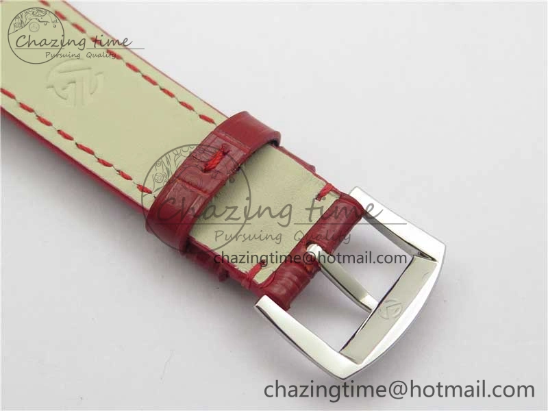 Long Island Ladies SS ZF 1:1 Best Edition on Red Leather Strap Ronda Quartz