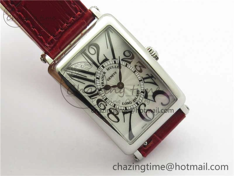 Long Island Ladies SS ZF 1:1 Best Edition on Red Leather Strap Ronda Quartz