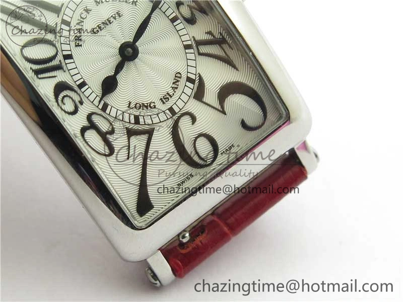 Long Island Ladies SS ZF 1:1 Best Edition on Red Leather Strap Ronda Quartz