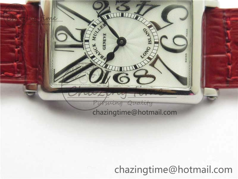 Long Island Ladies SS ZF 1:1 Best Edition on Red Leather Strap Ronda Quartz