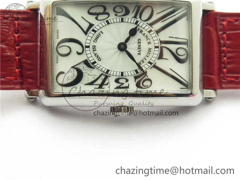 Long Island Ladies SS ZF 1:1 Best Edition on Red Leather Strap Ronda Quartz