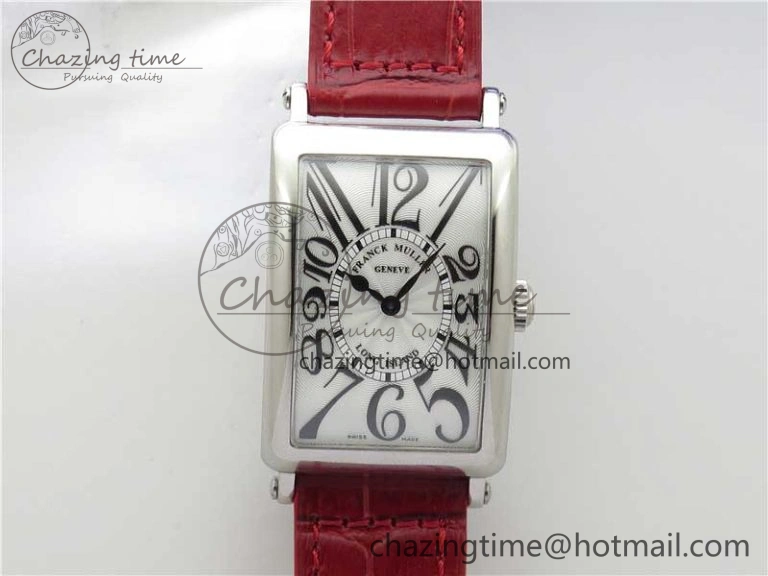 Long Island Ladies SS ZF 1:1 Best Edition on Red Leather Strap Ronda Quartz