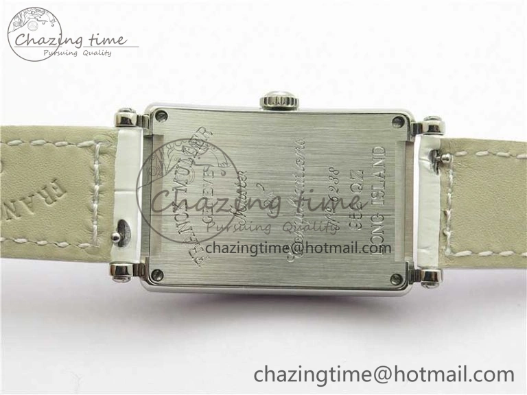 Long Island Ladies SS ZF 1:1 Best Edition on White Leather Strap Ronda Quartz