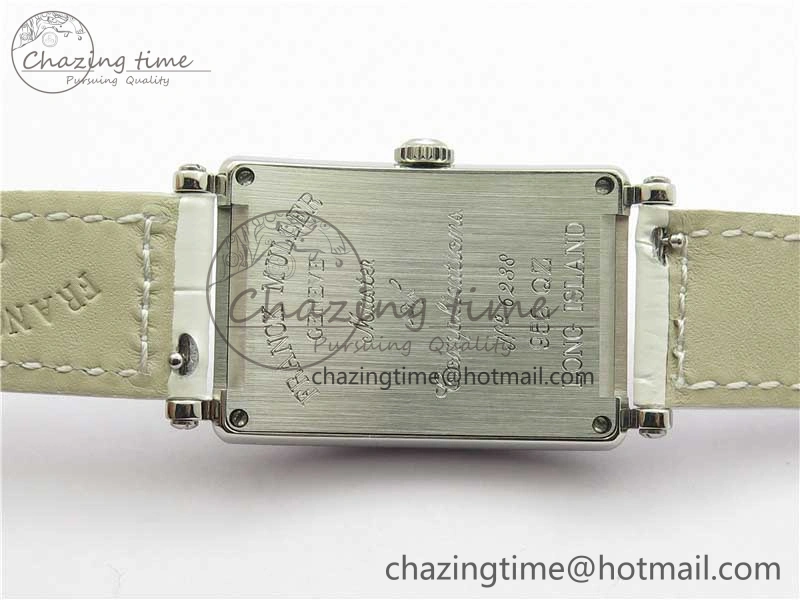 Long Island Ladies SS ZF 1:1 Best Edition on White Leather Strap Ronda Quartz