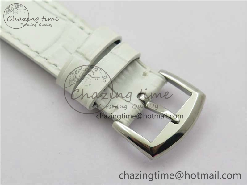 Long Island Ladies SS ZF 1:1 Best Edition on White Leather Strap Ronda Quartz