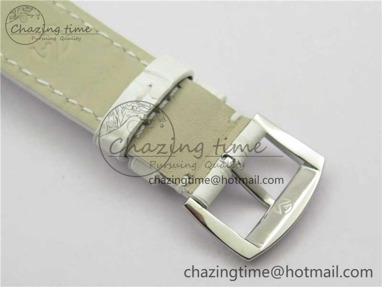 Long Island Ladies SS ZF 1:1 Best Edition on White Leather Strap Ronda Quartz