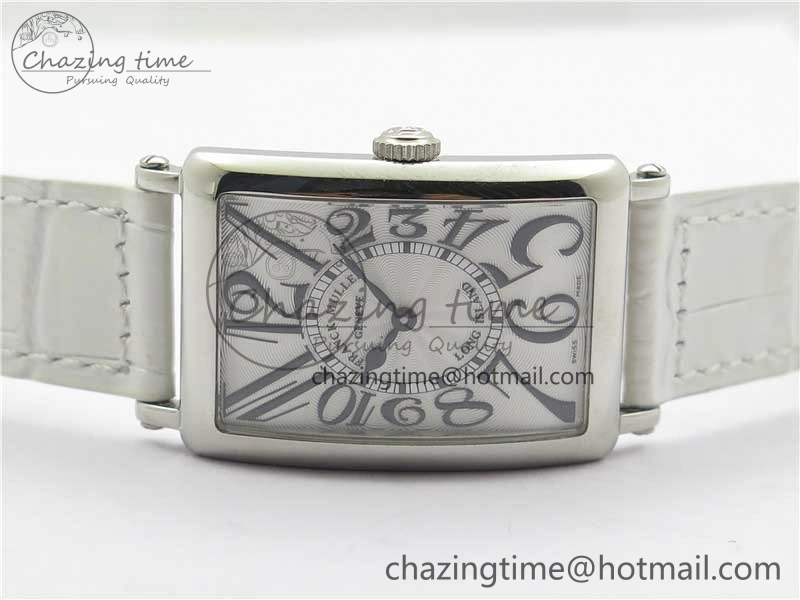 Long Island Ladies SS ZF 1:1 Best Edition on White Leather Strap Ronda Quartz