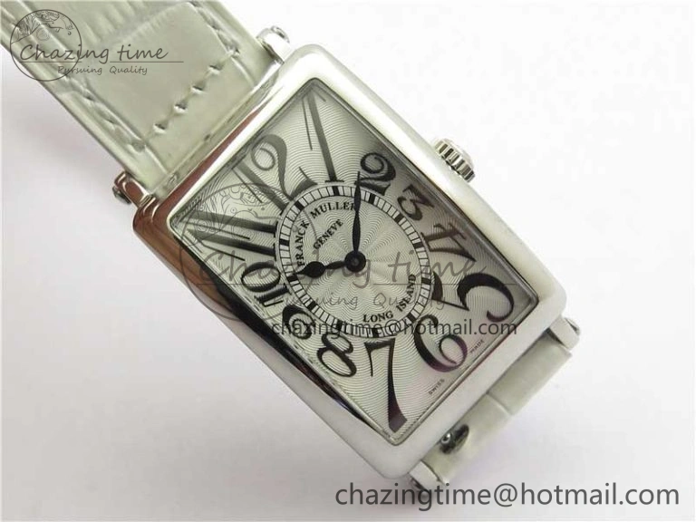 Long Island Ladies SS ZF 1:1 Best Edition on White Leather Strap Ronda Quartz
