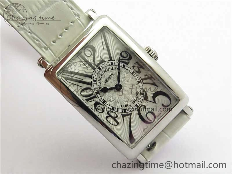 Long Island Ladies SS ZF 1:1 Best Edition on White Leather Strap Ronda Quartz