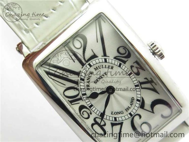 Long Island Ladies SS ZF 1:1 Best Edition on White Leather Strap Ronda Quartz