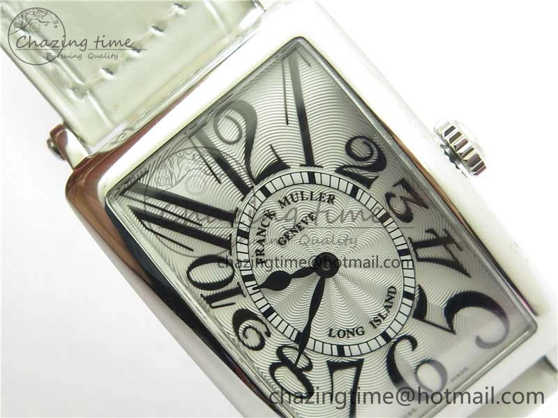 Long Island Ladies SS ZF 1:1 Best Edition on White Leather Strap Ronda Quartz
