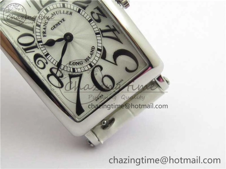 Long Island Ladies SS ZF 1:1 Best Edition on White Leather Strap Ronda Quartz