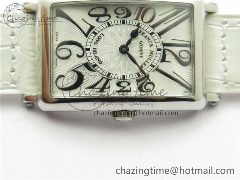 Long Island Ladies SS ZF 1:1 Best Edition on White Leather Strap Ronda Quartz