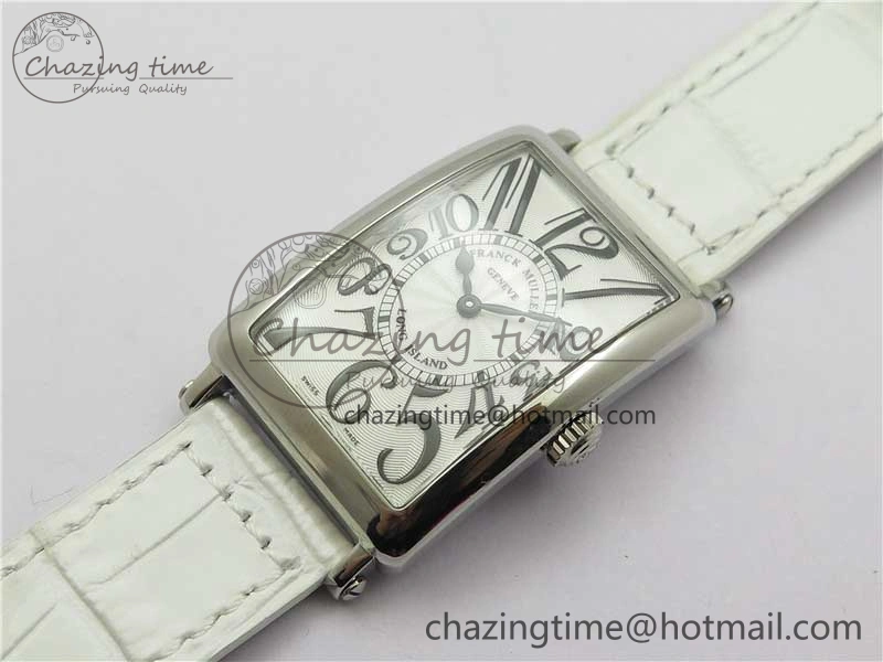 Long Island Ladies SS ZF 1:1 Best Edition on White Leather Strap Ronda Quartz