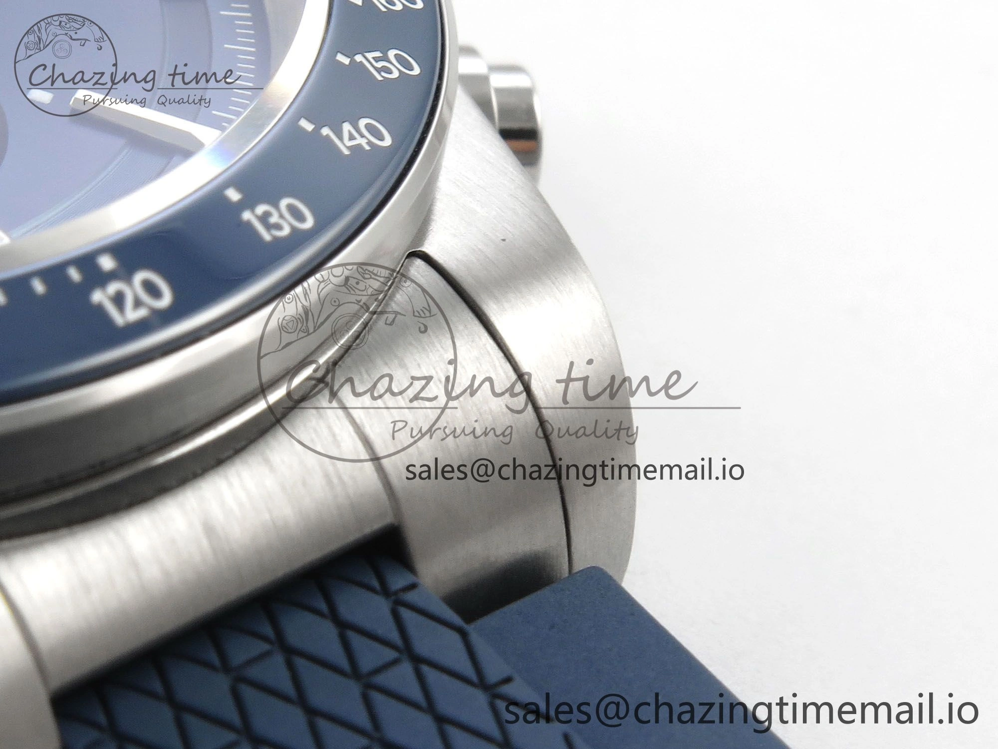 Longines Conquest 40mm SS AF 1:1 Best Edition Blue Dial on Blue Rubber Strap A2892