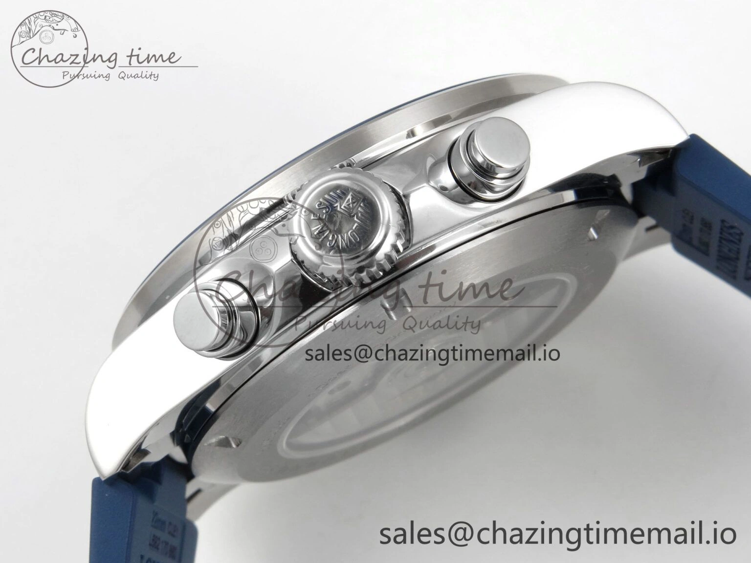 Longines Conquest 40mm SS AF 1:1 Best Edition Blue Dial on Blue Rubber Strap A2892