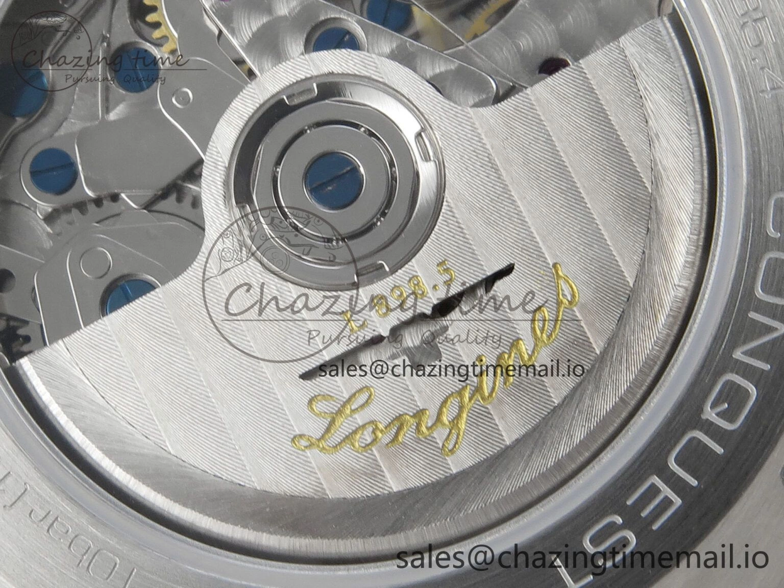Longines Conquest 40mm SS AF 1:1 Best Edition Blue Dial on Blue Rubber Strap A2892