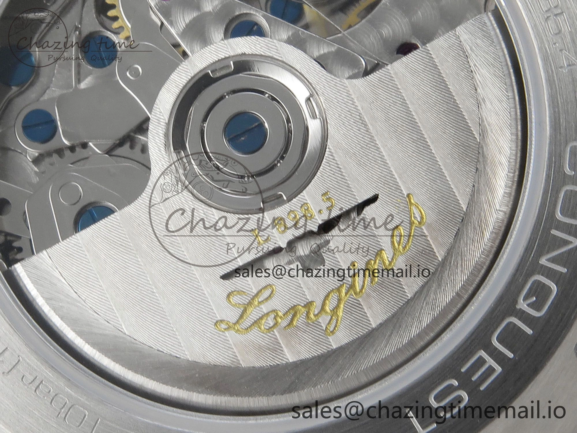 Longines Conquest 40mm SS AF 1:1 Best Edition Blue Dial on Blue Rubber Strap A2892