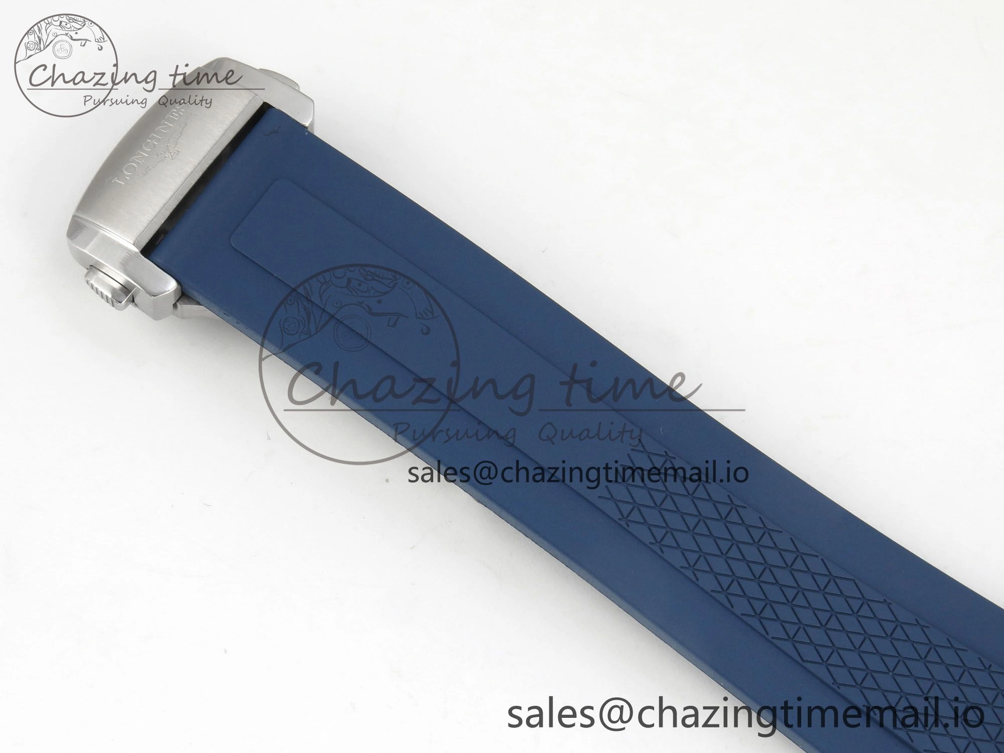 Longines Conquest 40mm SS AF 1:1 Best Edition Blue Dial on Blue Rubber Strap A2892
