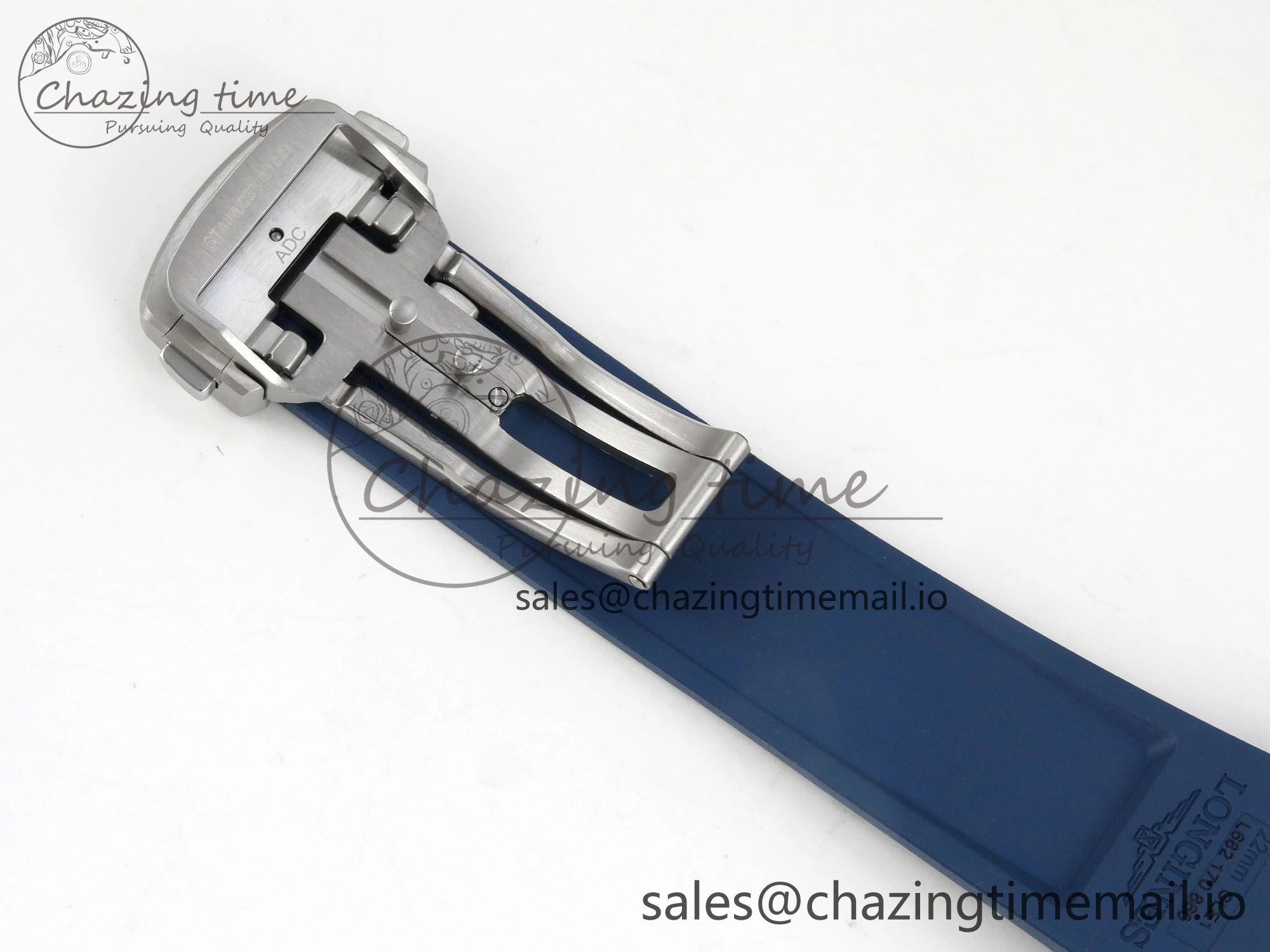 Longines Conquest 40mm SS AF 1:1 Best Edition Blue Dial on Blue Rubber Strap A2892