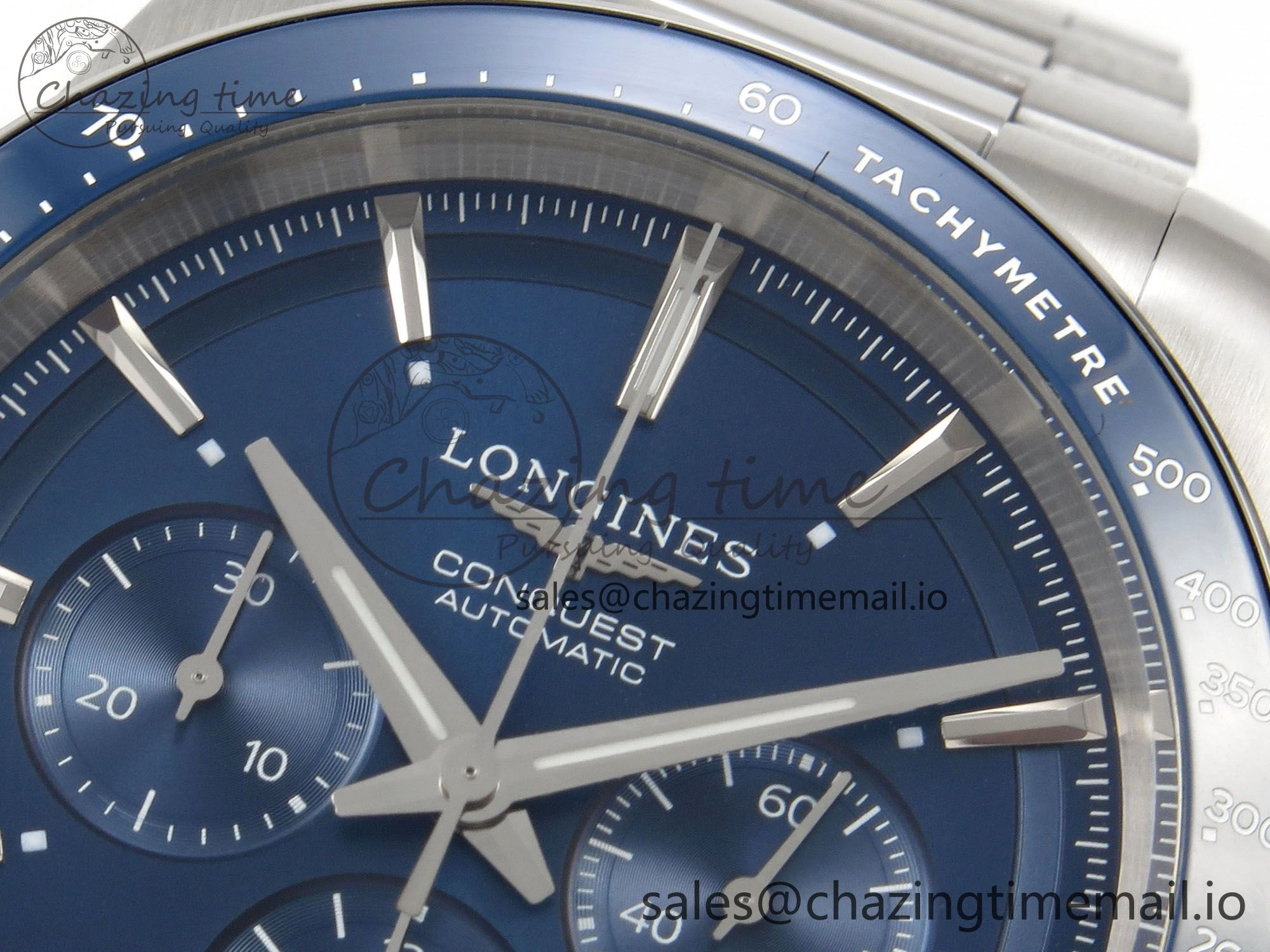 Longines Conquest 40mm SS AF 1:1 Best Edition Blue Dial on Stainless steel bracelet A2892
