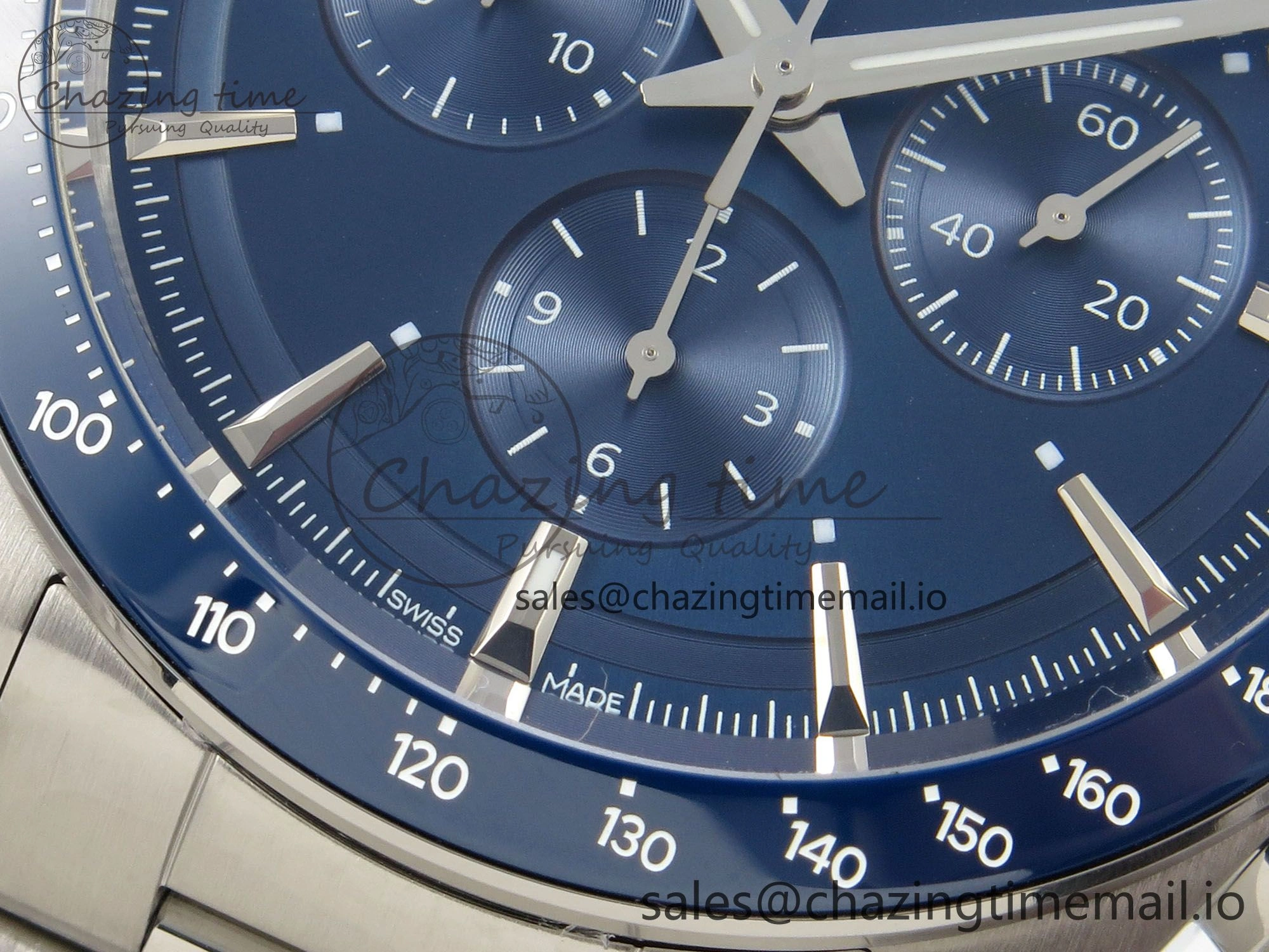 Longines Conquest 40mm SS AF 1:1 Best Edition Blue Dial on Stainless steel bracelet A2892